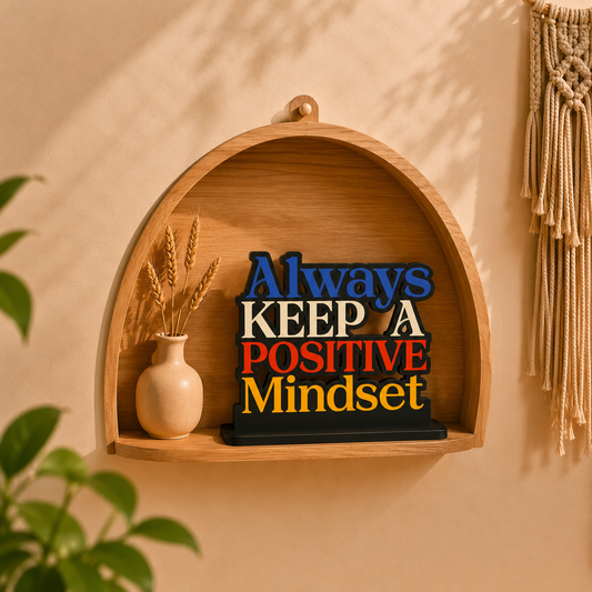Always Keep a Positive Mindset Inspirational Table Top Decor