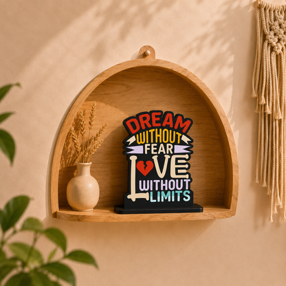 Dream Without Fear Love Without Limits Table Top Decor