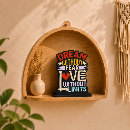Dream Without Fear Love Without Limits Table Top Decor