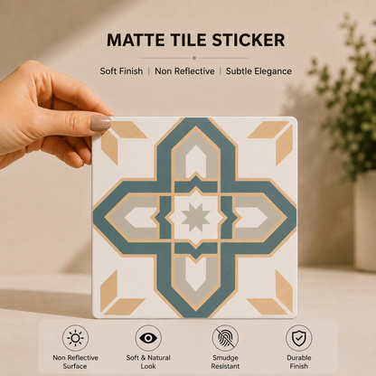 Sage Lattice Mosaic Tile Sticker