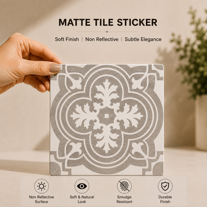 Vintage Ash Floral Tile Sticker
