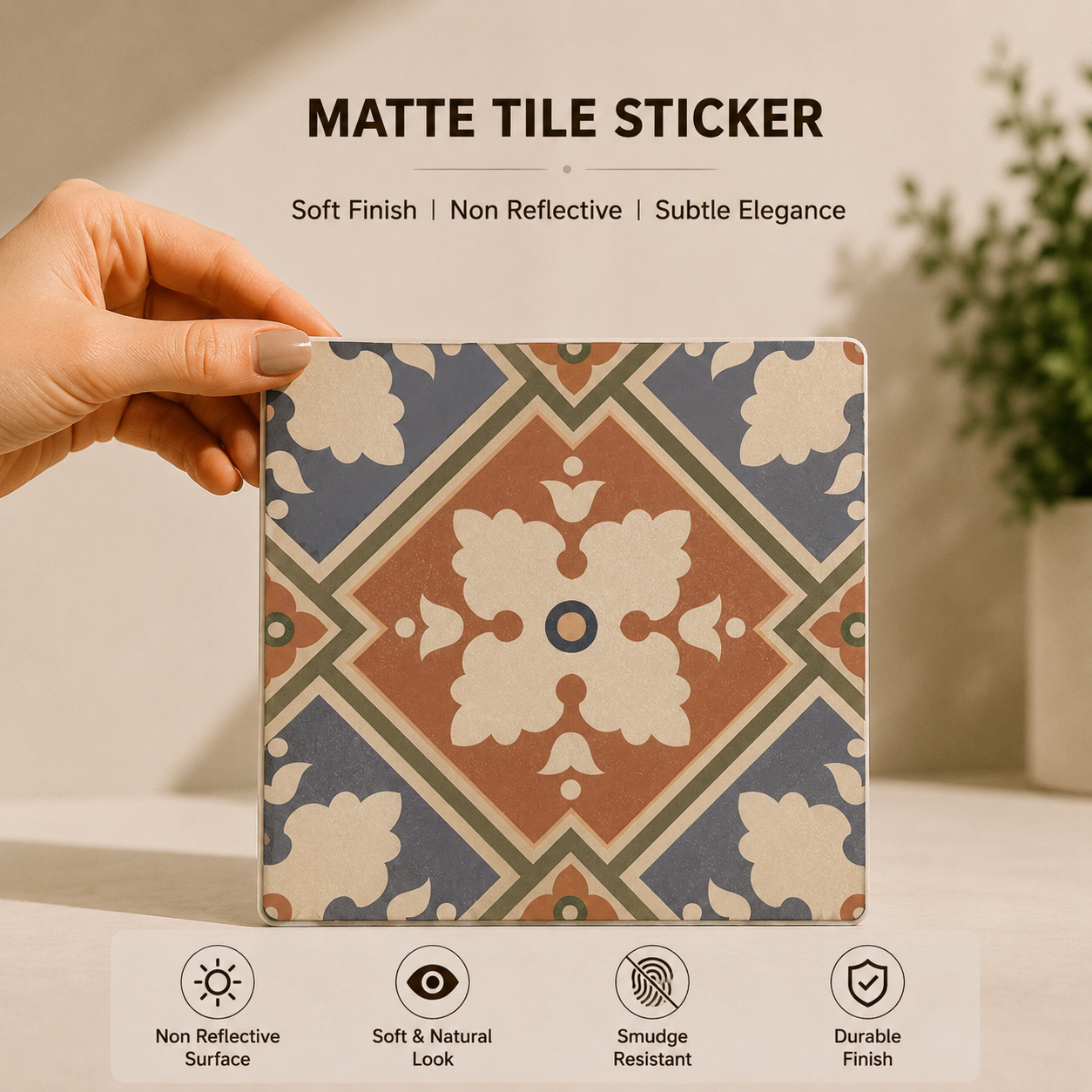 Vintage Diamond Trellis Tile Sticker