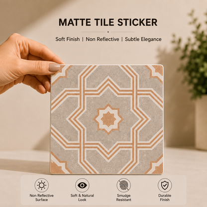 Terracotta Star Lattice Tile Sticker
