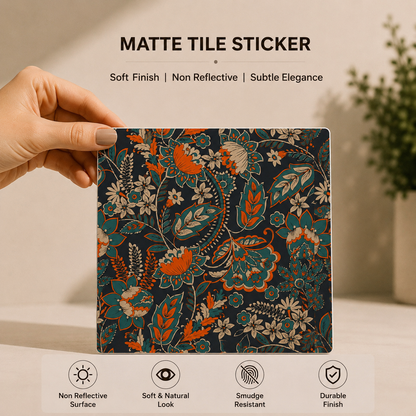 Midnight Botanical Tile Sticker