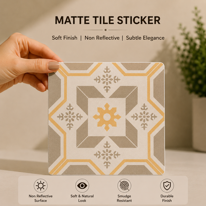Classic Geometric Medallion Tile Sticker