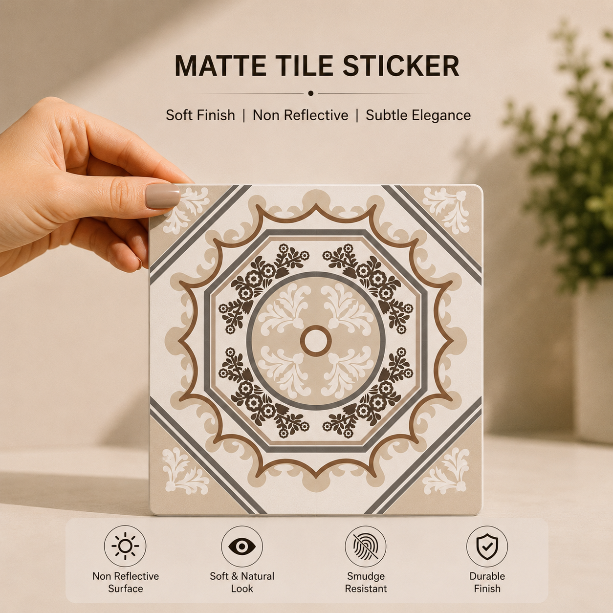 Vintage Medallion Mosaic Tile Sticker