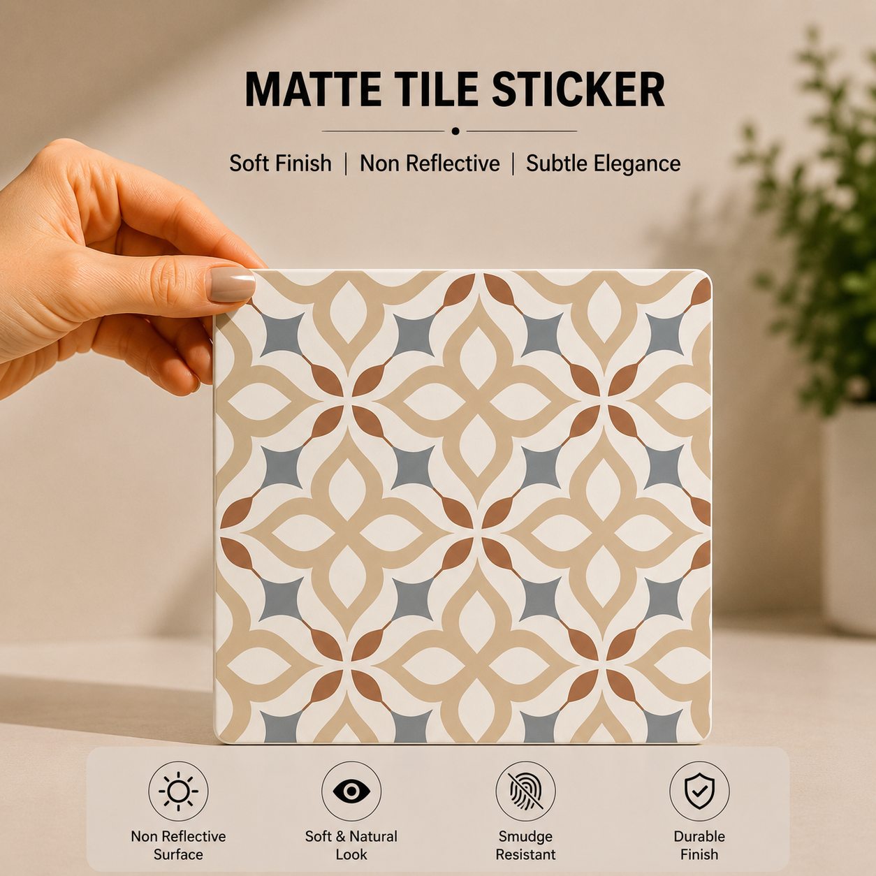 Sandstone Geometric Tile Sticker