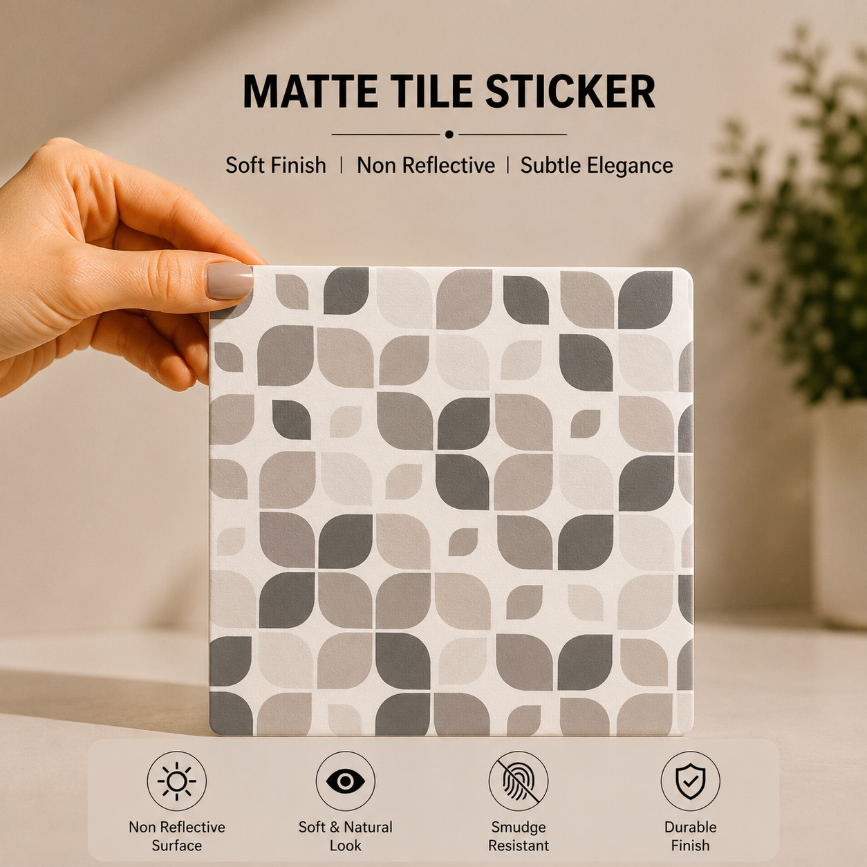 Modern Rounded Geometric Tile Sticker