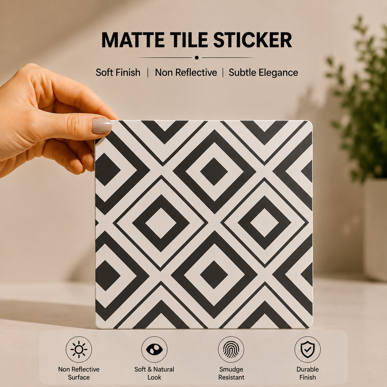 Royal Damask Floral Peel & Stick Tile Sticker