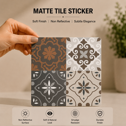 Vintage Floral & Ornamental Patchwork Tile Stickers