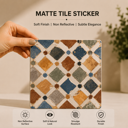 Rustic Geometric Mosaic Tile Sticker