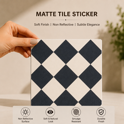 Monochrome Diamond Mosaic Tile Sticker