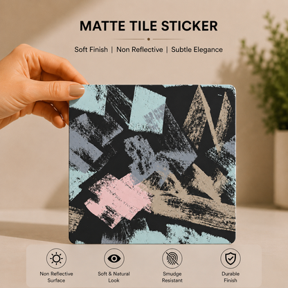 Scandinavian Abstract Art Tile Sticker