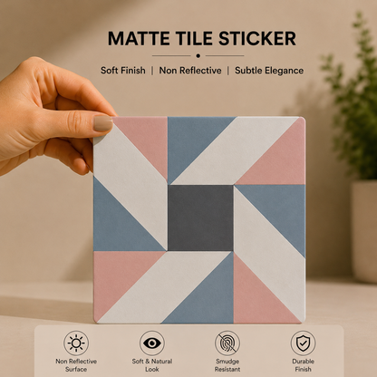 Abstract Pastel Geometry Tile Sticker