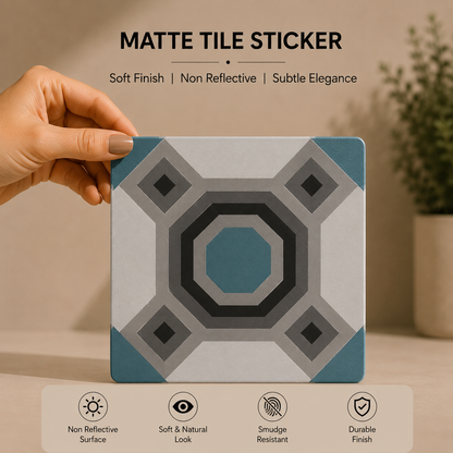 Minimal Octagon Pattern Tile Sticker