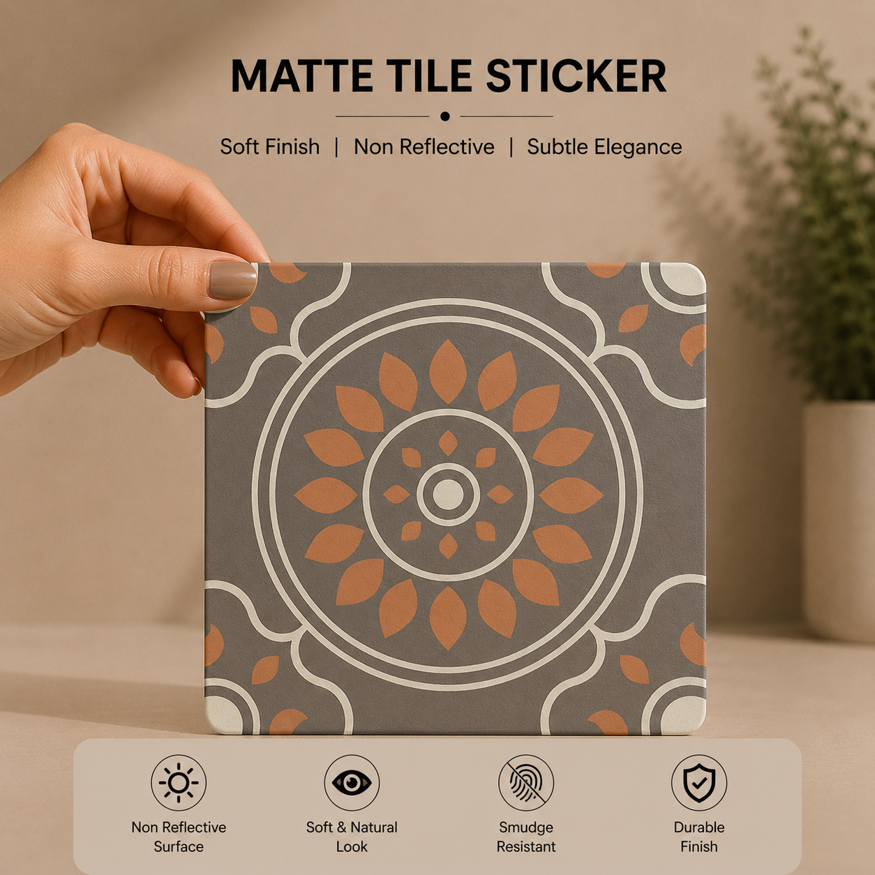 Moroccan Floral Medallion Tile Sticker