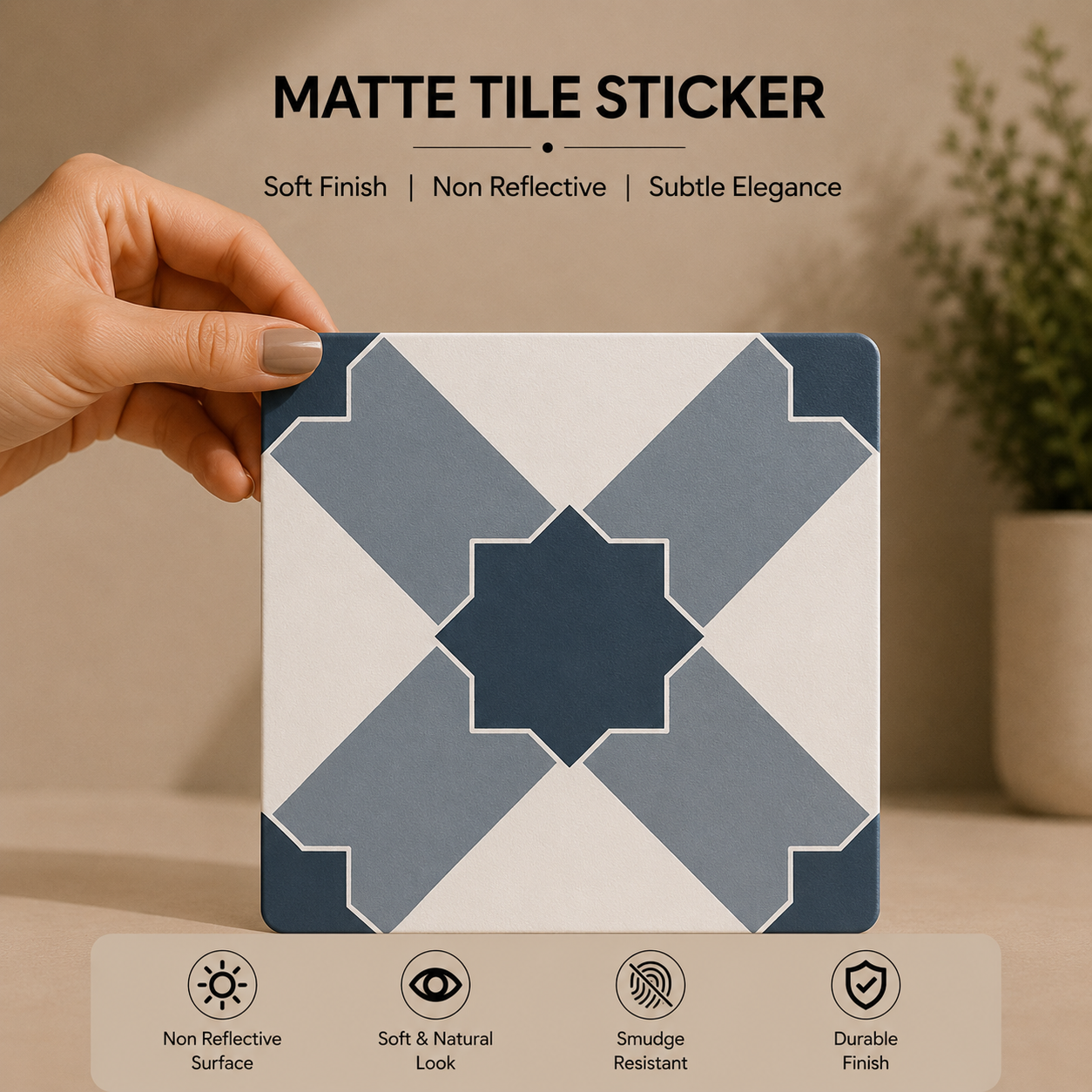 Geometric Cross Pattern Tile Sticker