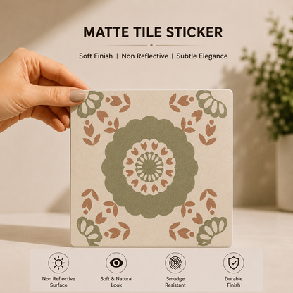 Olive Medallion Mosaic Tile Sticker
