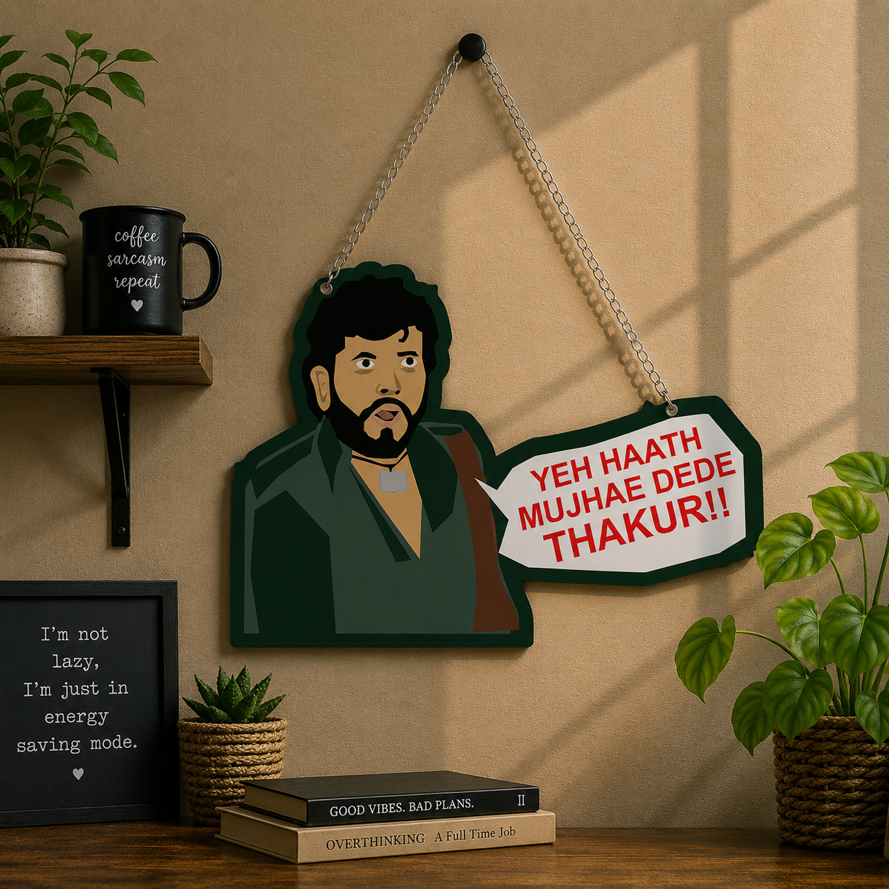 Yeh Haath Mujhae Dede Thakur Bollywood Wall Hanging