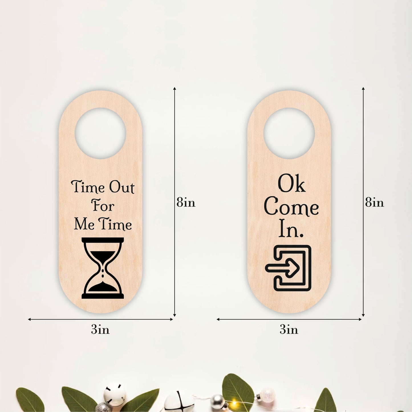 Time Out For Me Time Wooden Door Hanger Sign Board