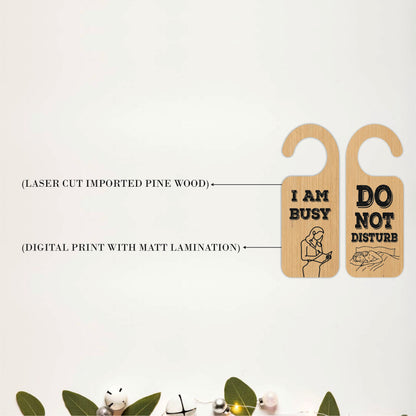 I Am Busy Wooden Door Hanger Sign Board
