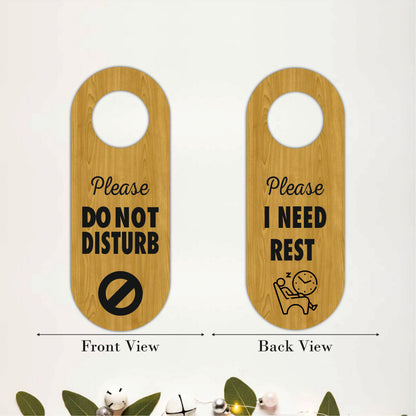 Please I Need Rest Wooden Door Hanger Sign Board