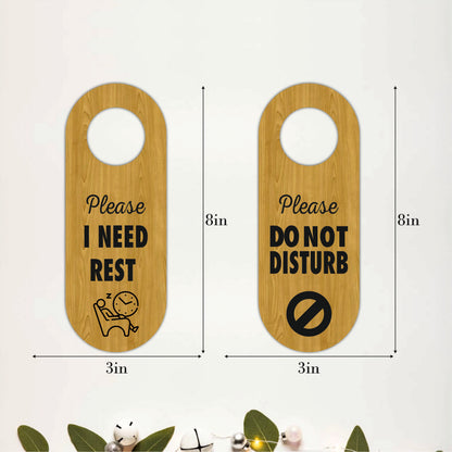 Please I Need Rest Wooden Door Hanger Sign Board