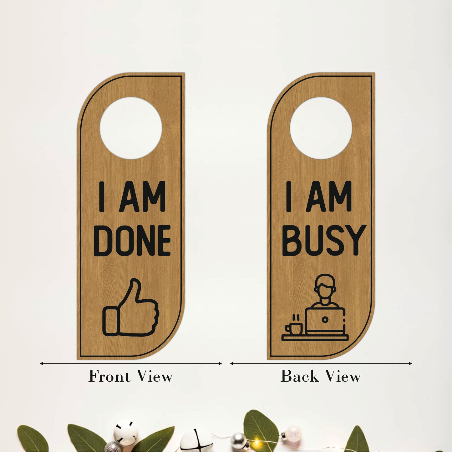 I Am Busy Wooden Door Hanger Sign Board