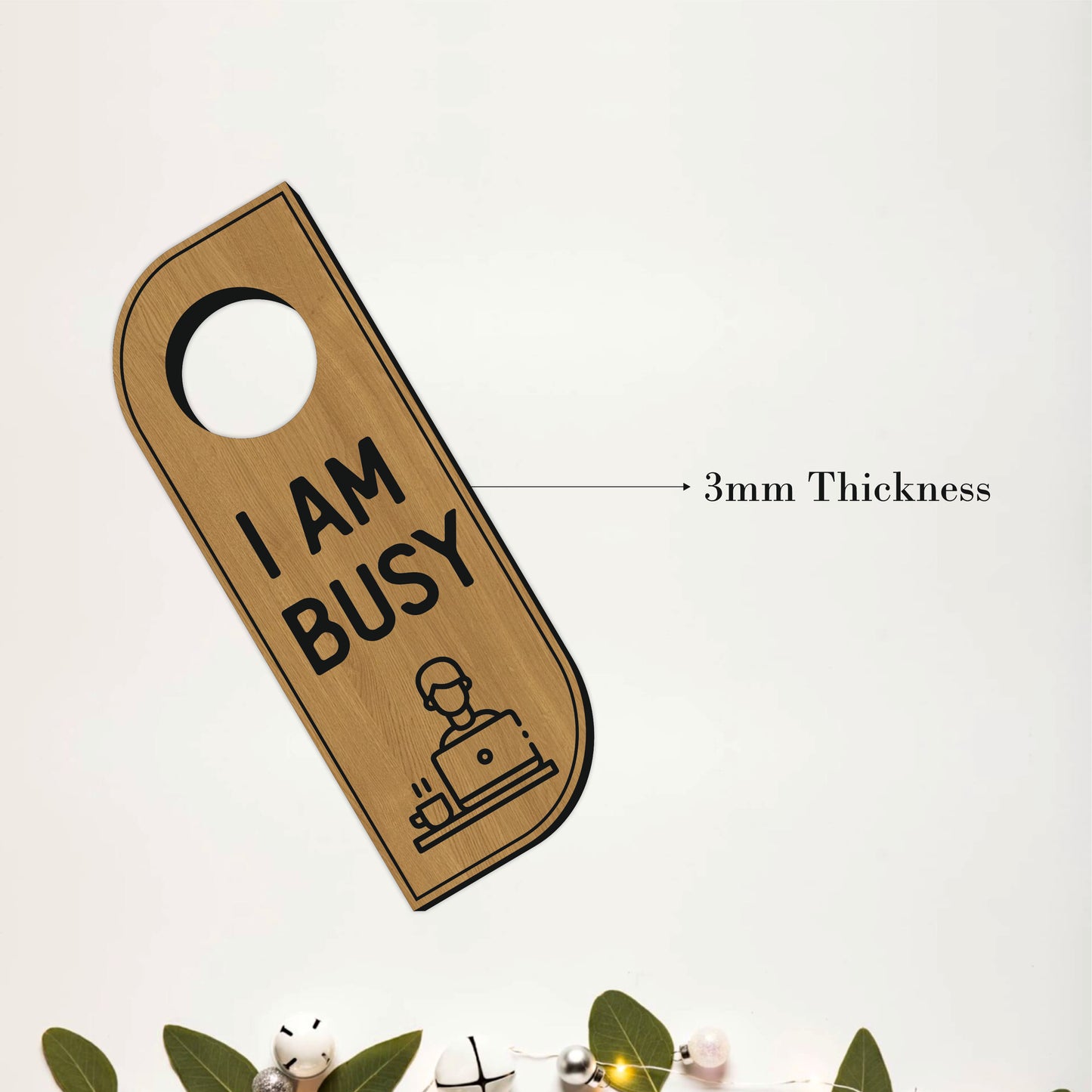 I Am Busy Wooden Door Hanger Sign Board