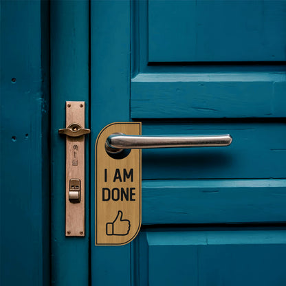 I Am Busy Wooden Door Hanger Sign Board