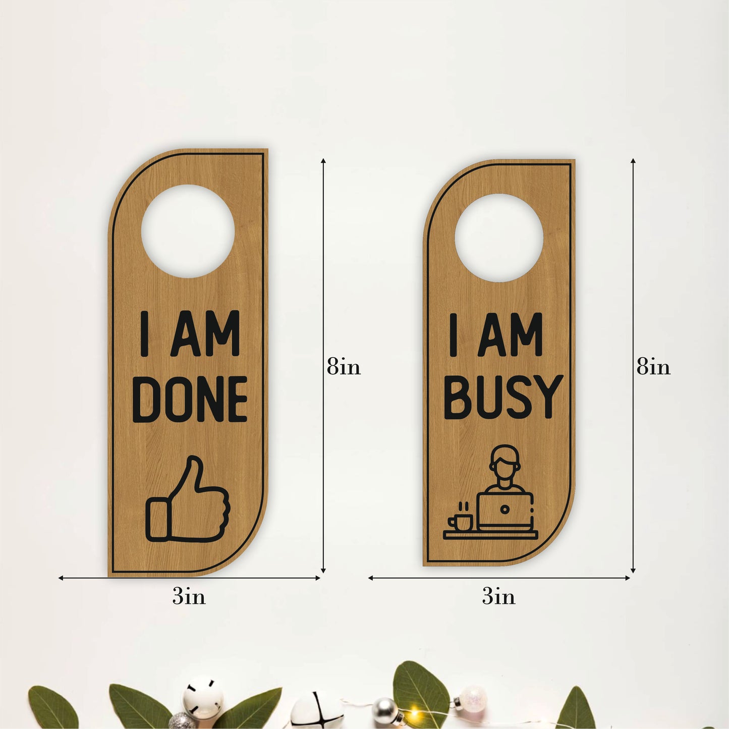 I Am Busy Wooden Door Hanger Sign Board