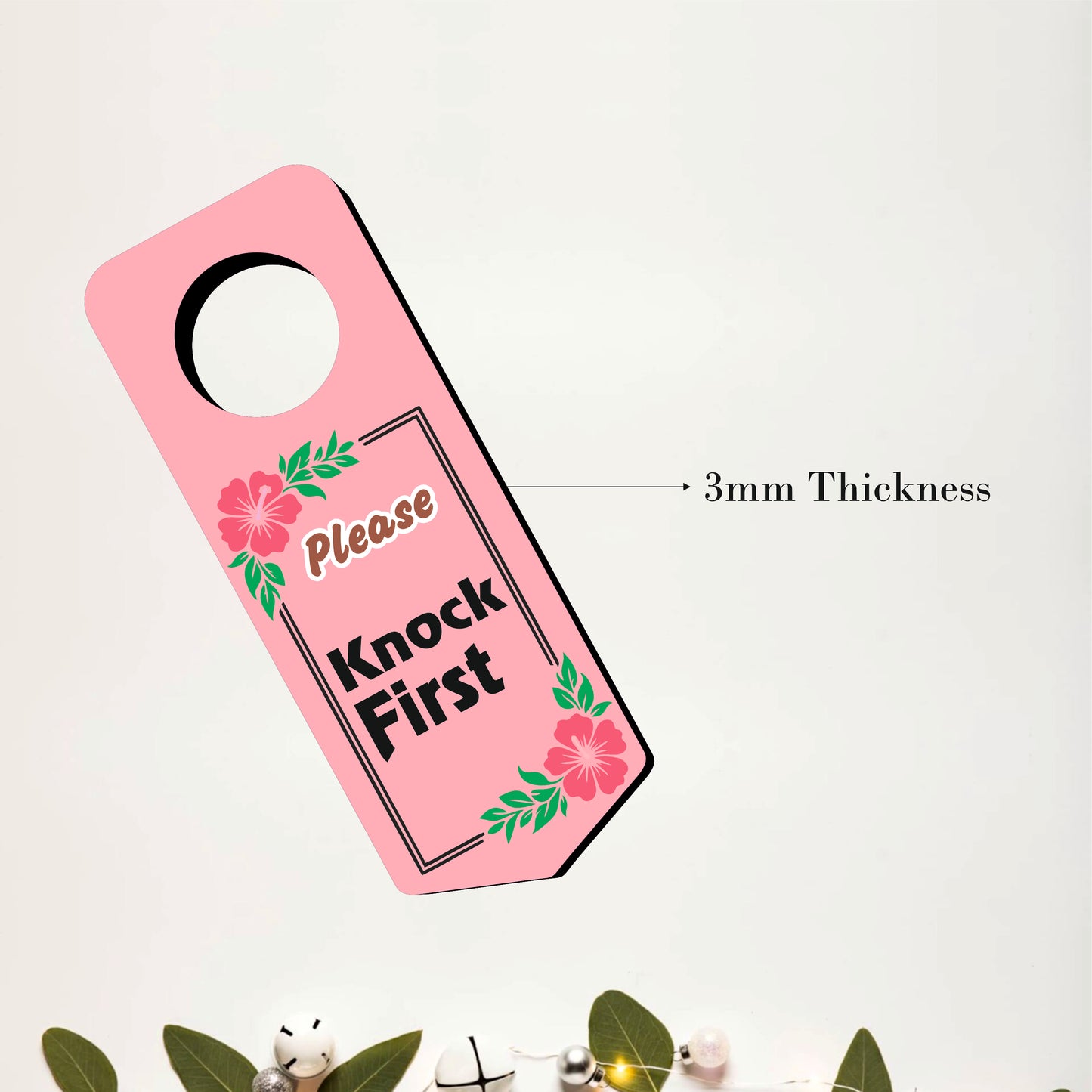 Floral Please Do Not Disturb Door Hanger Sign Board