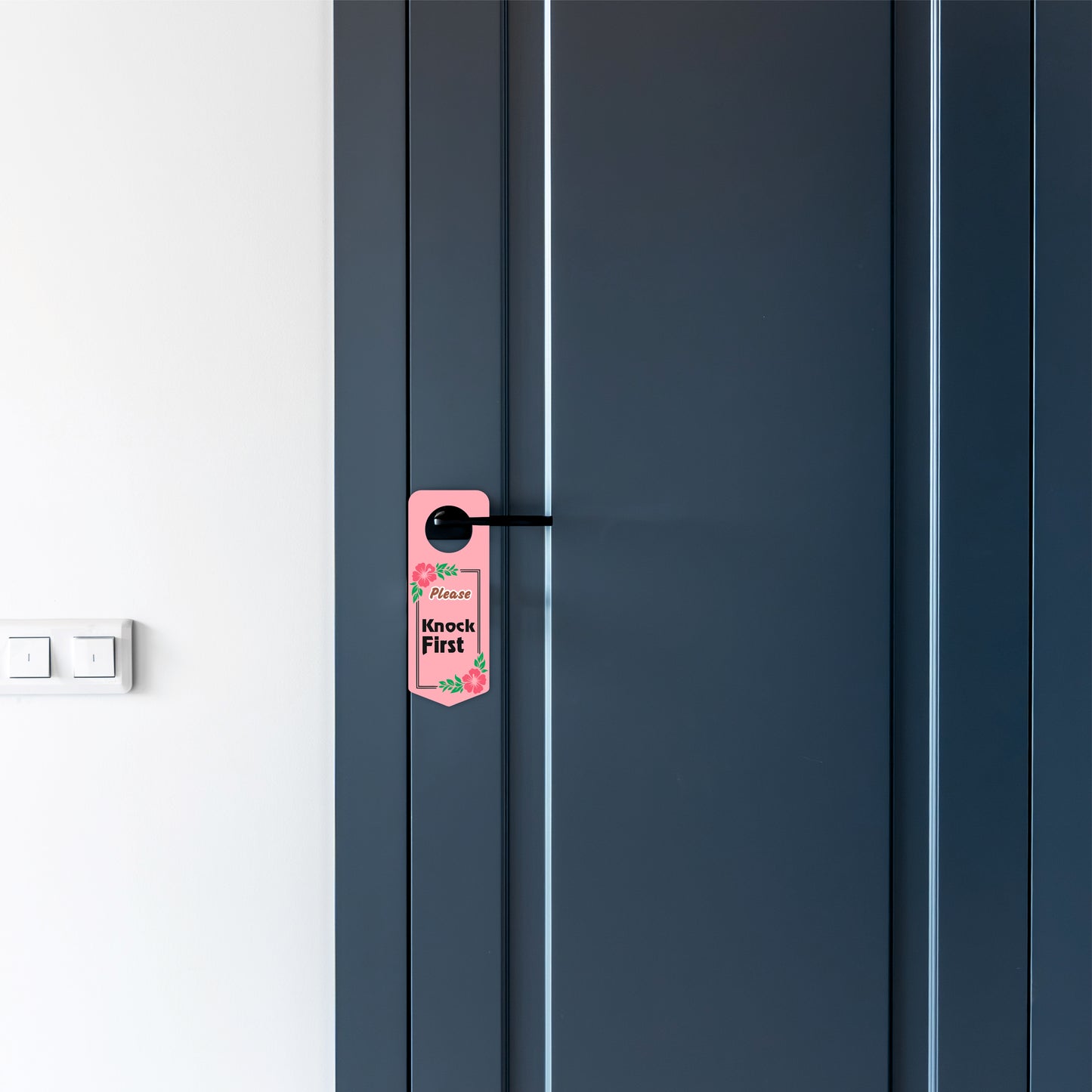 Floral Please Do Not Disturb Door Hanger Sign Board