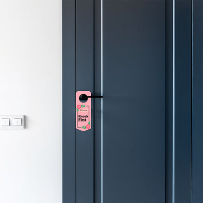 Floral Please Do Not Disturb Door Hanger Sign Board