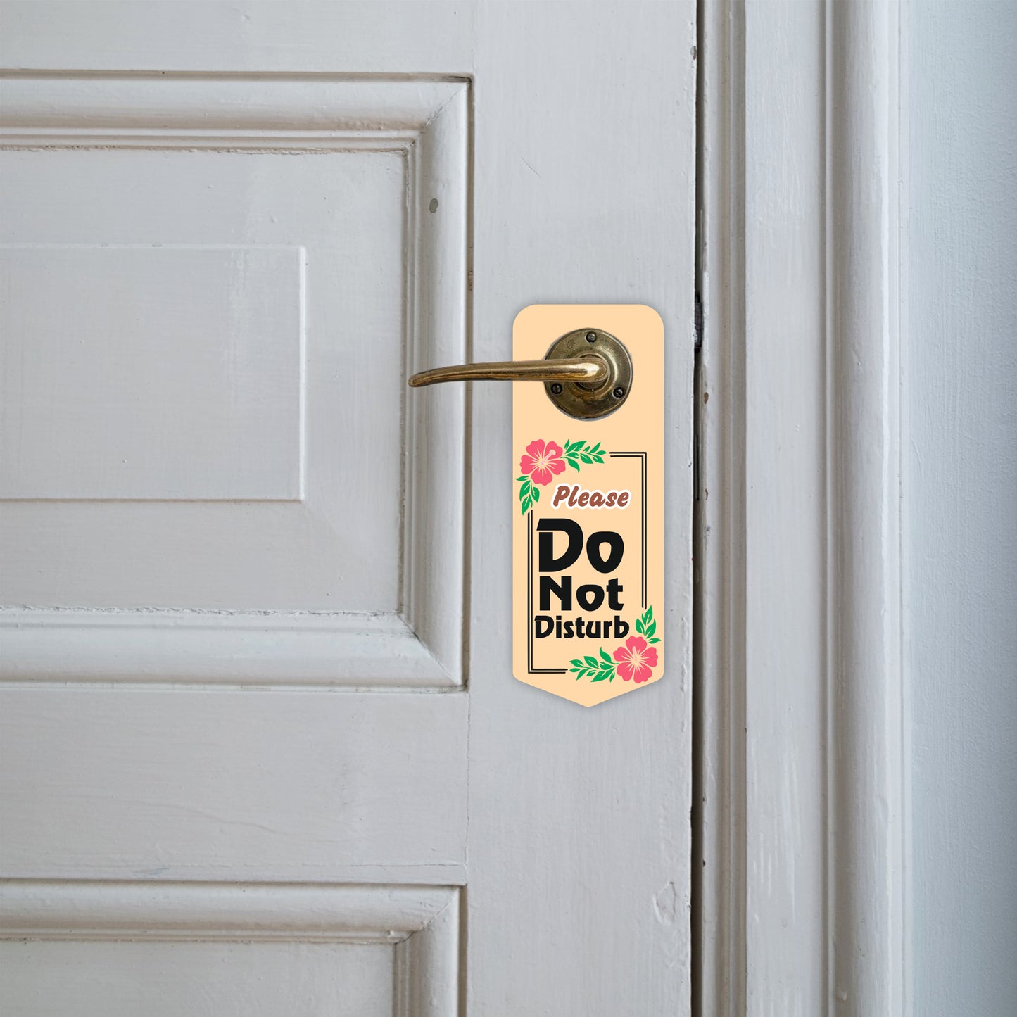 Floral Please Do Not Disturb Door Hanger Sign Board