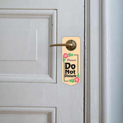 Floral Please Do Not Disturb Door Hanger Sign Board
