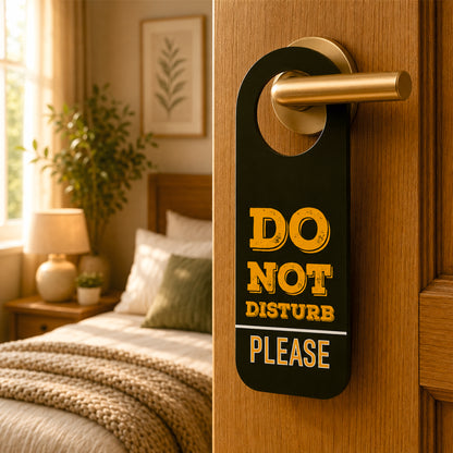 Do Not Disturb Please Wooden Door Hanger Sign Board