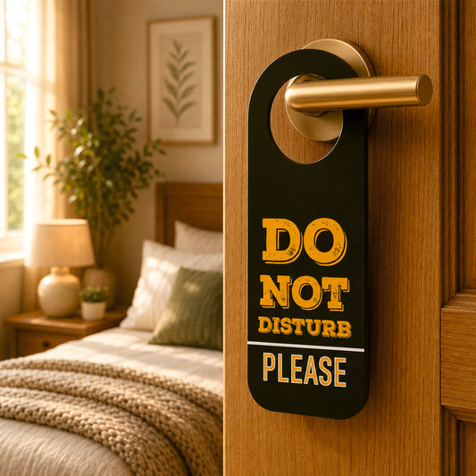 Do Not Disturb Please Wooden Door Hanger Sign Board