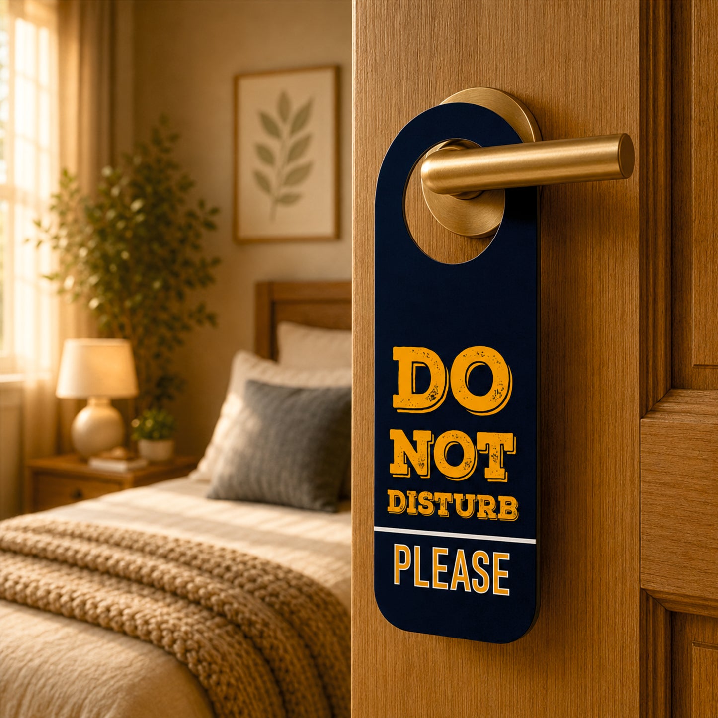 Do Not Disturb Please Wooden Door Hanger Sign Board