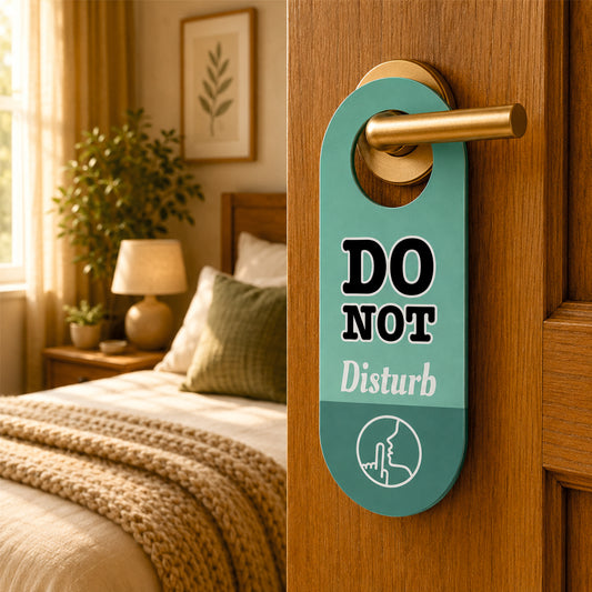 Welcome Please Knock Wooden Door Hanger Sign Board