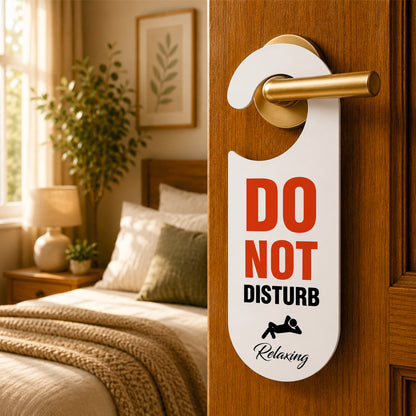 Do Not Disturb Relaxing Wooden Door Hanger Sign Board