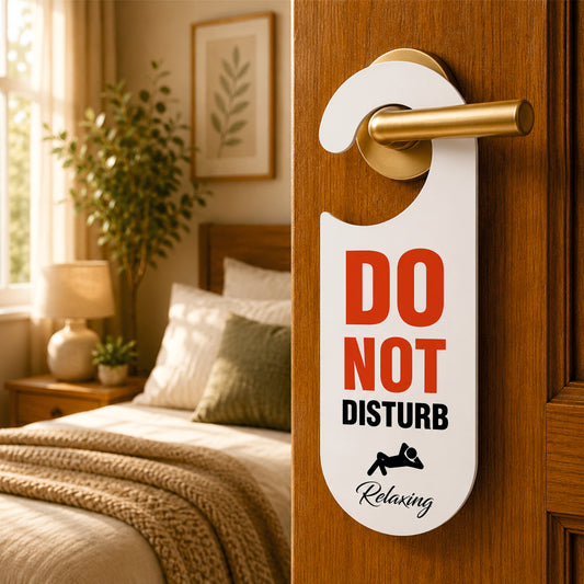 Do Not Disturb Relaxing Wooden Door Hanger Sign Board