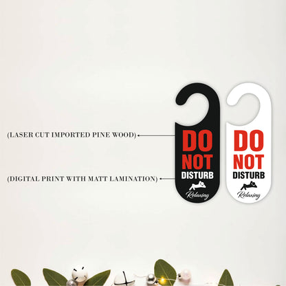 Do Not Disturb Relaxing Wooden Door Hanger Sign Board