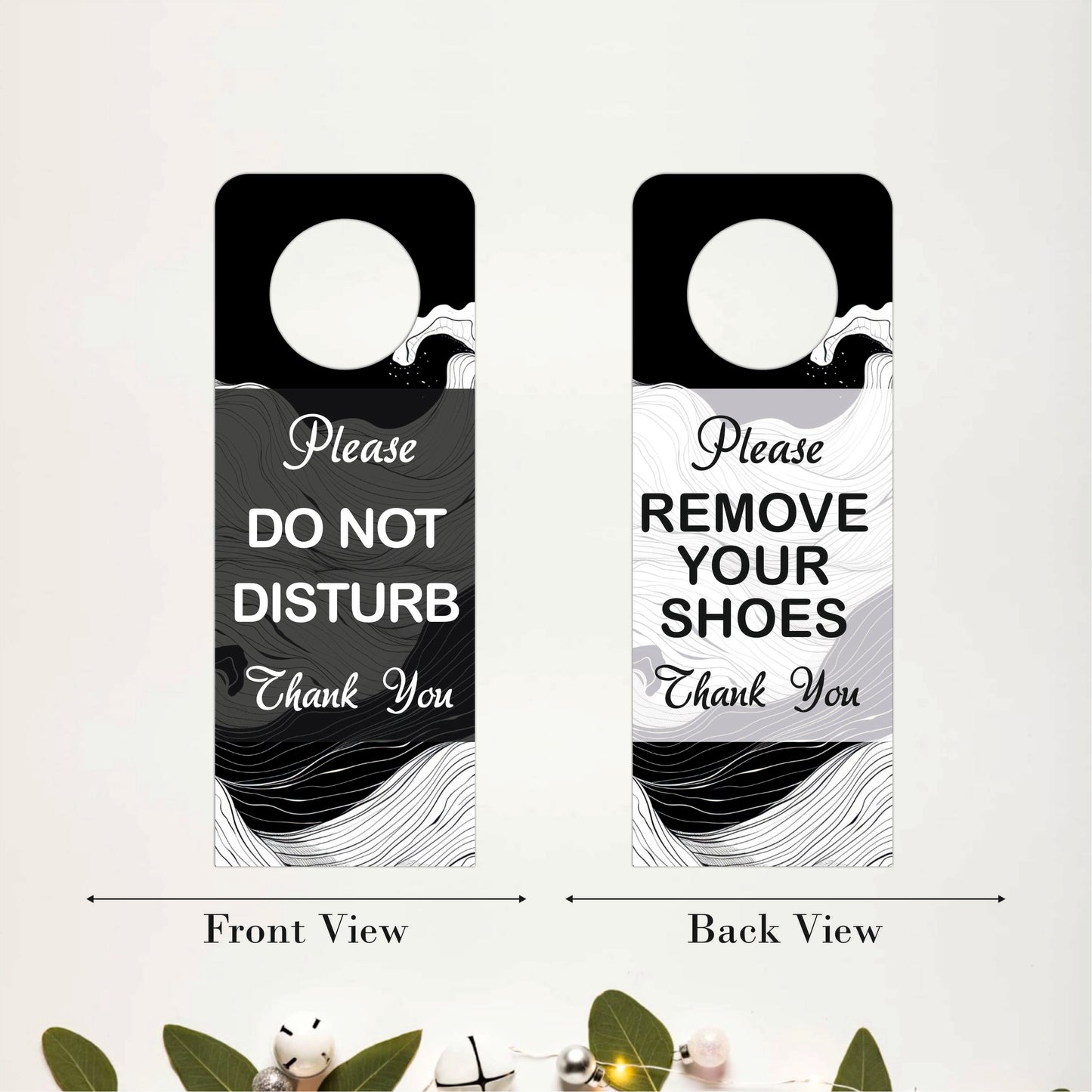 Please Remove Your Shoes Wooden Door Hanger Sign Board