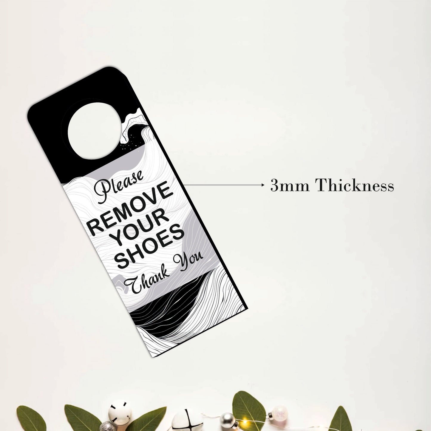 Please Remove Your Shoes Wooden Door Hanger Sign Board