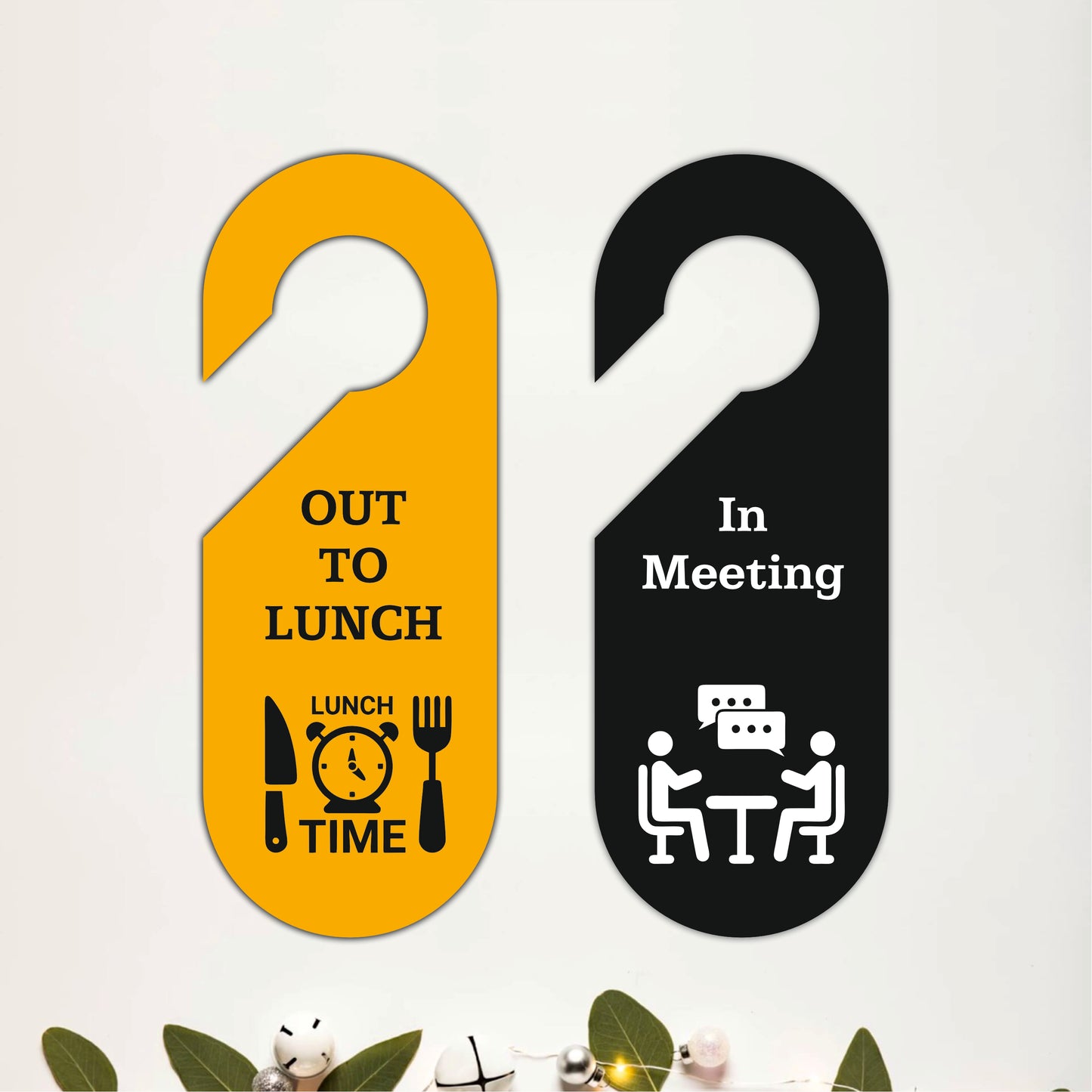 Out To Lunch Wooden Door Hanger Sign Board
