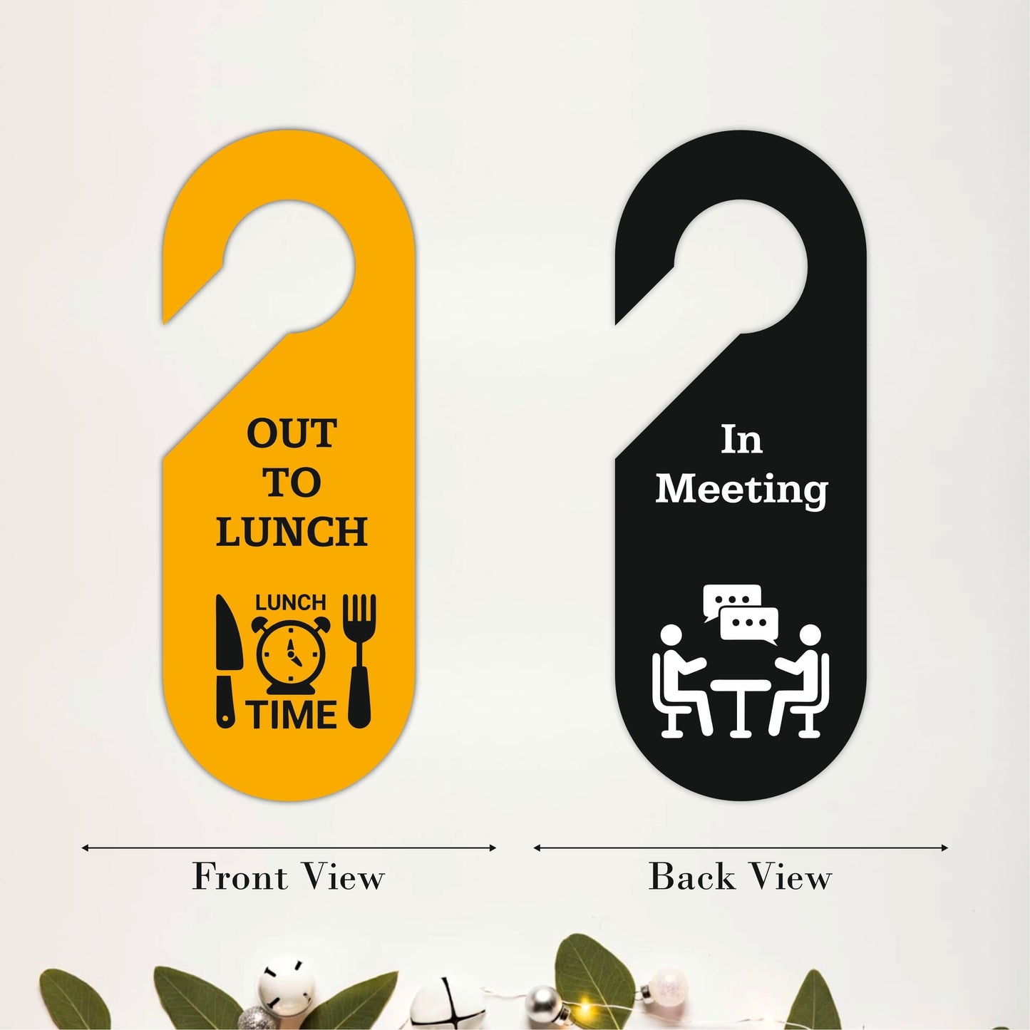 Out To Lunch Wooden Door Hanger Sign Board