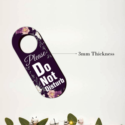 Floral Please Do Not Disturb Door Hanger Sign Board