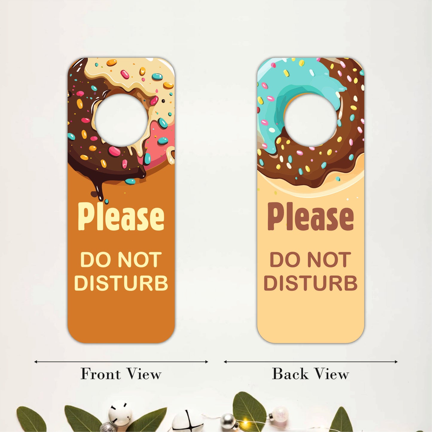 Donut Please Do Not Disturb Wooden Door Hanger Sign Board