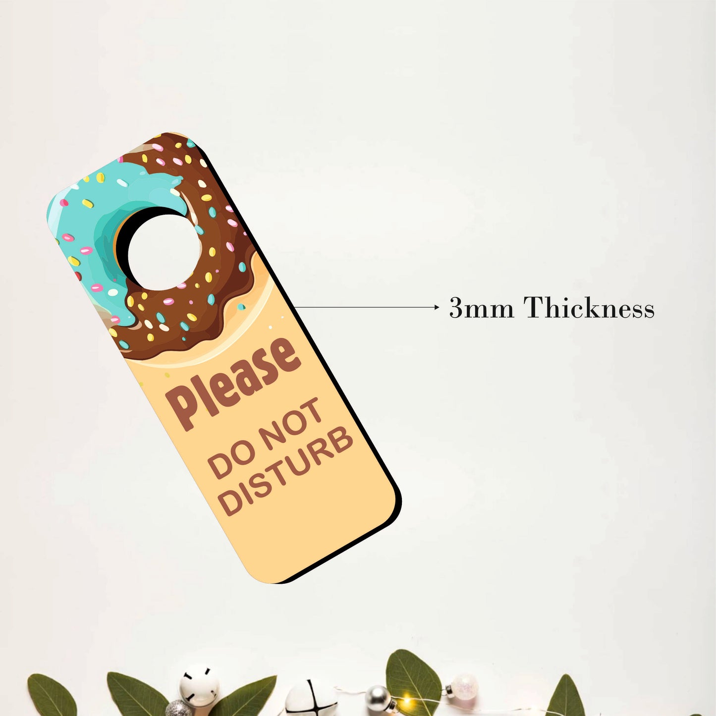 Donut Please Do Not Disturb Wooden Door Hanger Sign Board
